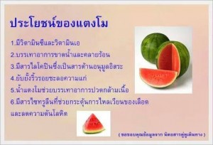 แตงโม อาหารช่วยในการคลายร้อน